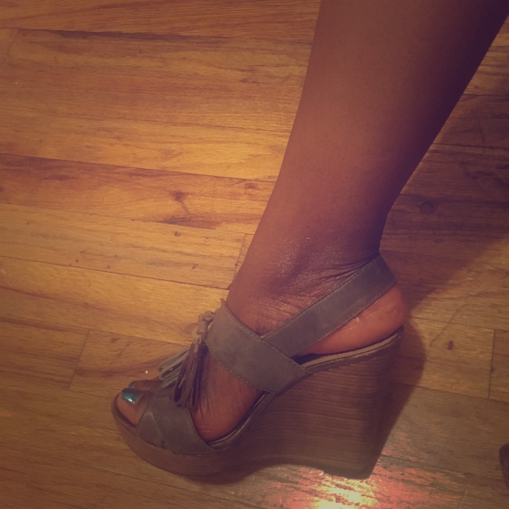 Tasseled platform wedges